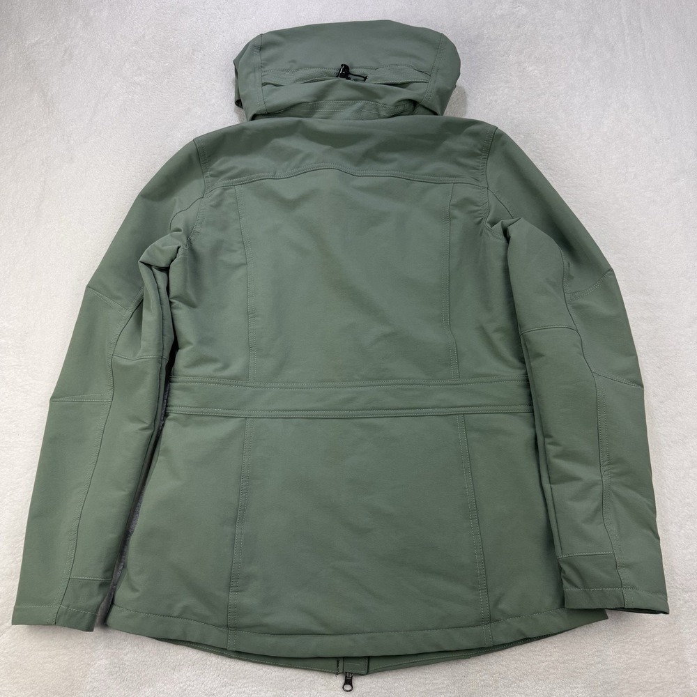 Iceberg Outerwear Jacket Women M Sage Green Fleece Lined Hooded 2230 AH-29 - Picture 4 of 10